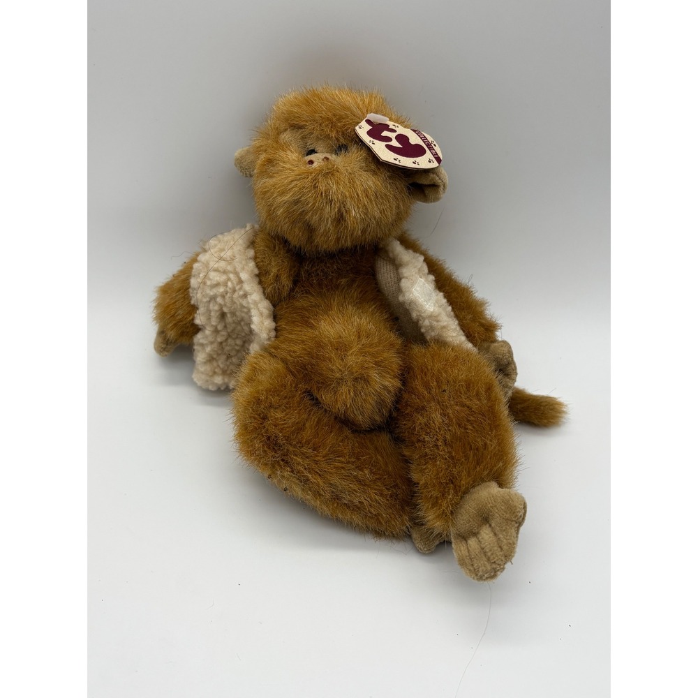 Ty Attic Treasures Morgan Monkey Unisex Small Brown 1993 Retired Sherpa Vest